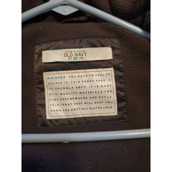 Girls Hooded Puffer Coat Sz X Small Pockets Zipped Old Navy Winter School - Picture 7 of 7